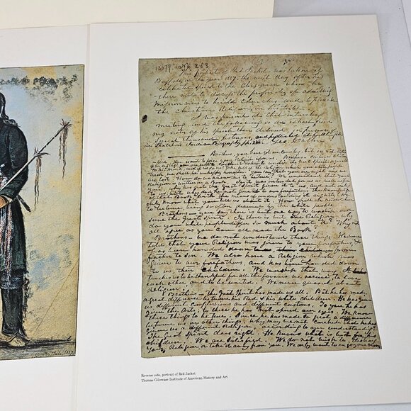 Portrait Of Red Jacket George Catlin 1827 Speech Excerpt Print Gilcrease Tulsa - Picture 8 of 9